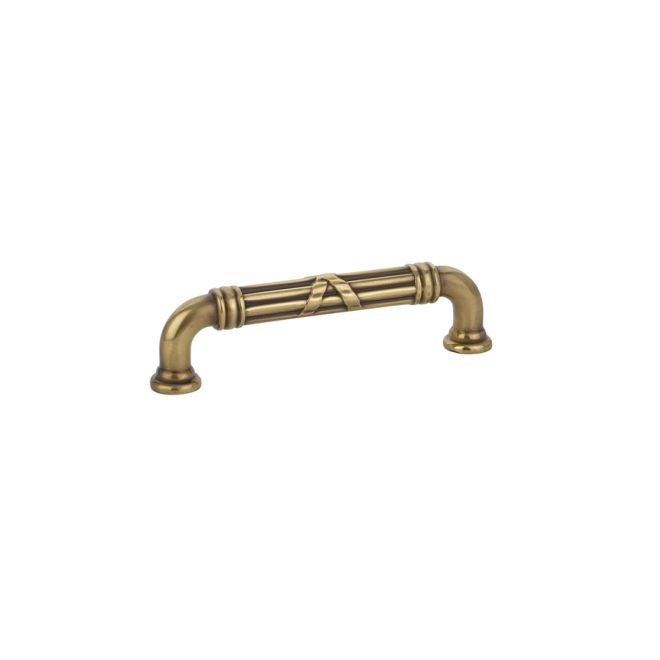 Emtek Fixed Ribbon And Reed Cabinet Pull 4" Center To Center Emtek