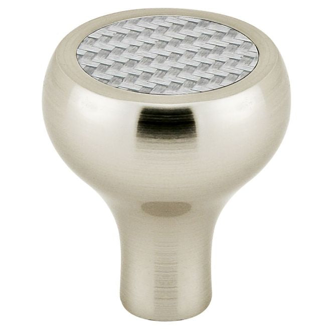 Emtek Carbon Fiber Silver 1-3/4" Cabinet Knob Emtek