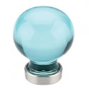 Emtek 1-1/4" Bristol Cyan Crystal Cabinet Knob Emtek
