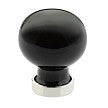 Emtek 1-1/4" Bristol Black Crystal Cabinet Knob Emtek