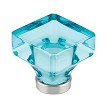 Emtek 1-3/8" Lido Cyan Crystal Cabinet Knob Emtek