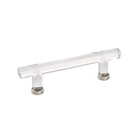 Emtek 4" Center to Center Crystal Cabinet Bar Pull Emtek