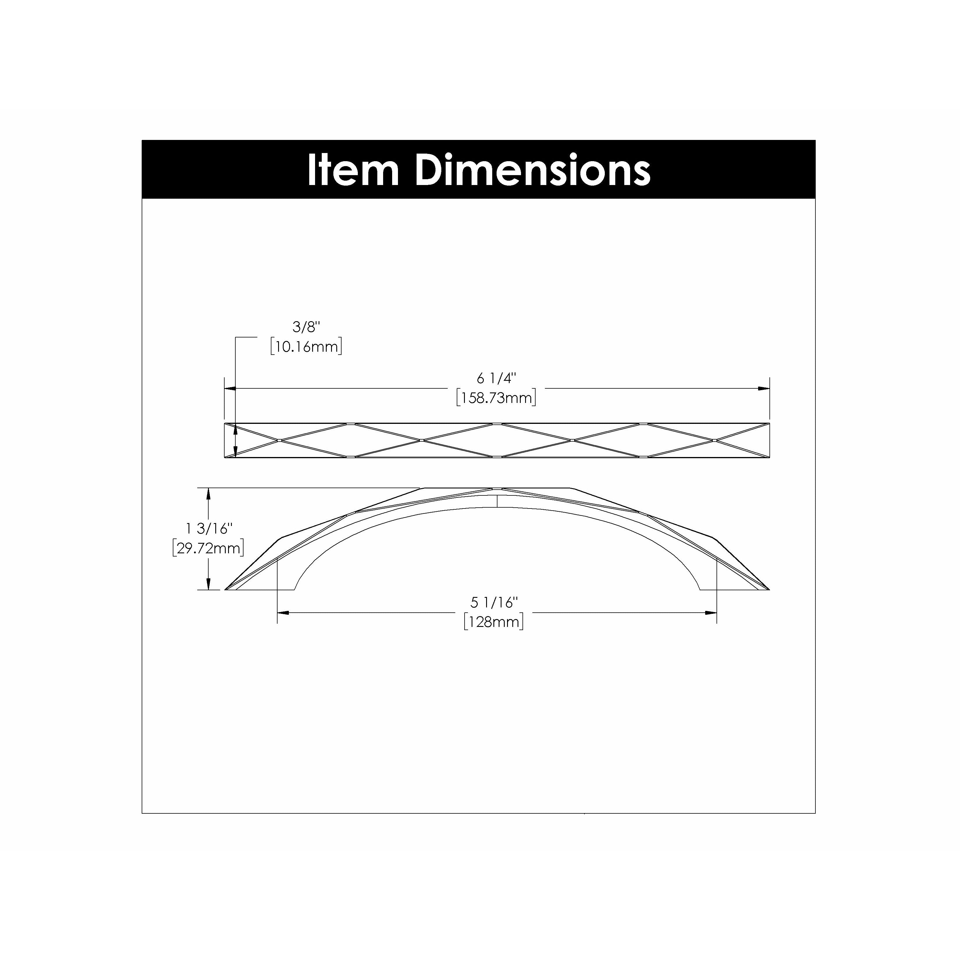Hickory Hardware Karat Pull 5-1/16 Inch (128mm) Center to Center Hickory Hardware