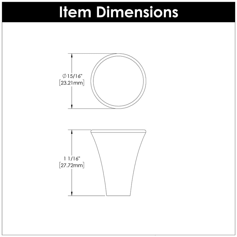 Hickory Hardware Maven Knob 15/16 Inch Diameter Hickory Hardware