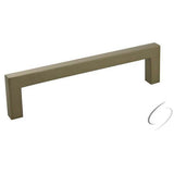 Crown Hardware 5-1/2" Modern Square Cabinet Pull with 5" Center to Center Crown Hardware