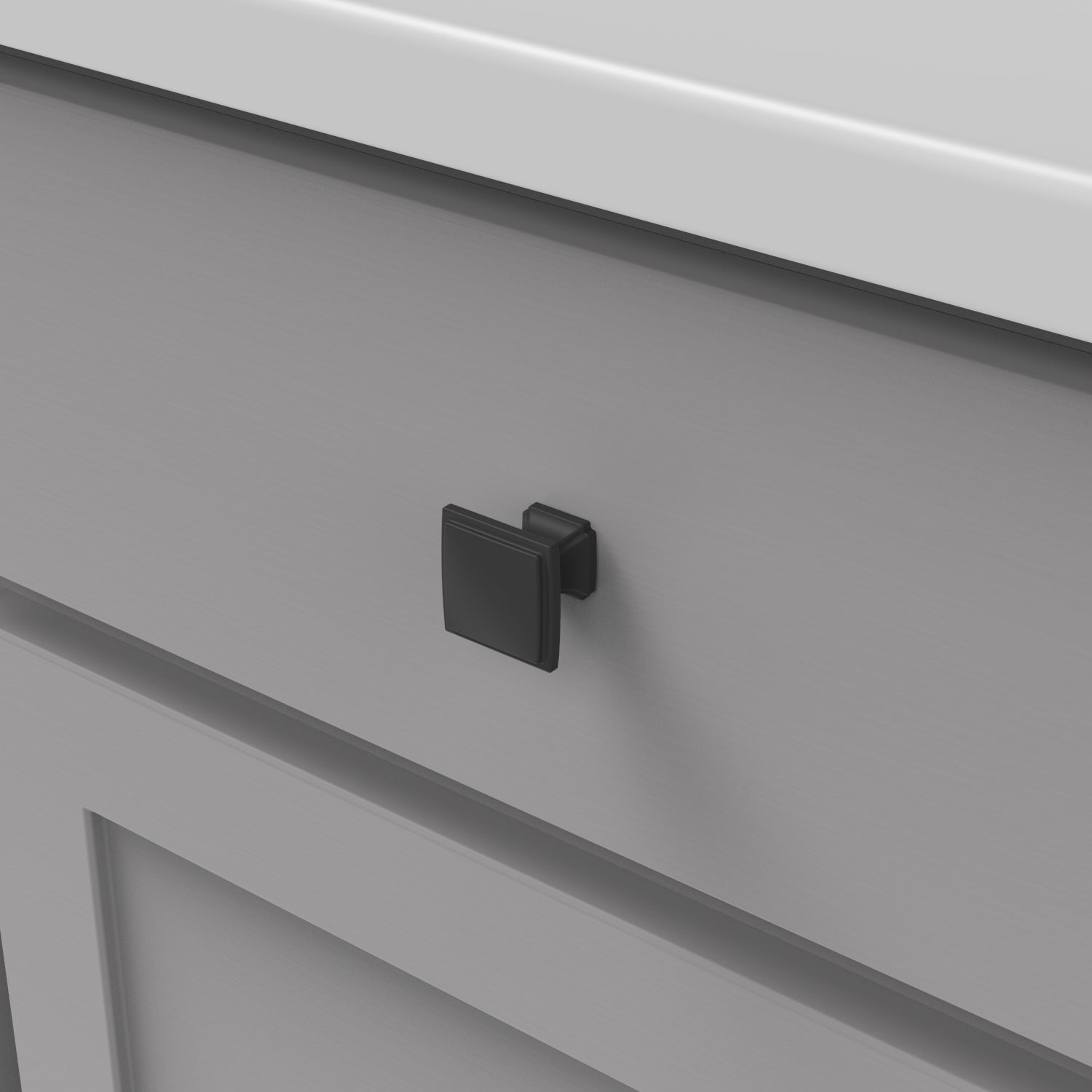 Hickory Hardware Bridges Knob 1-1/4 Inch Square Hickory Hardware