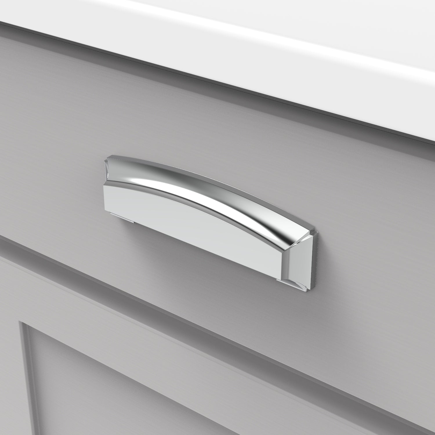 Hickory Hardware Bridges Cup Pull 3 Inch, 3-3/4 Inch (96mm) & 5-1/16 Inch (128mm) Center to Center Hickory Hardware