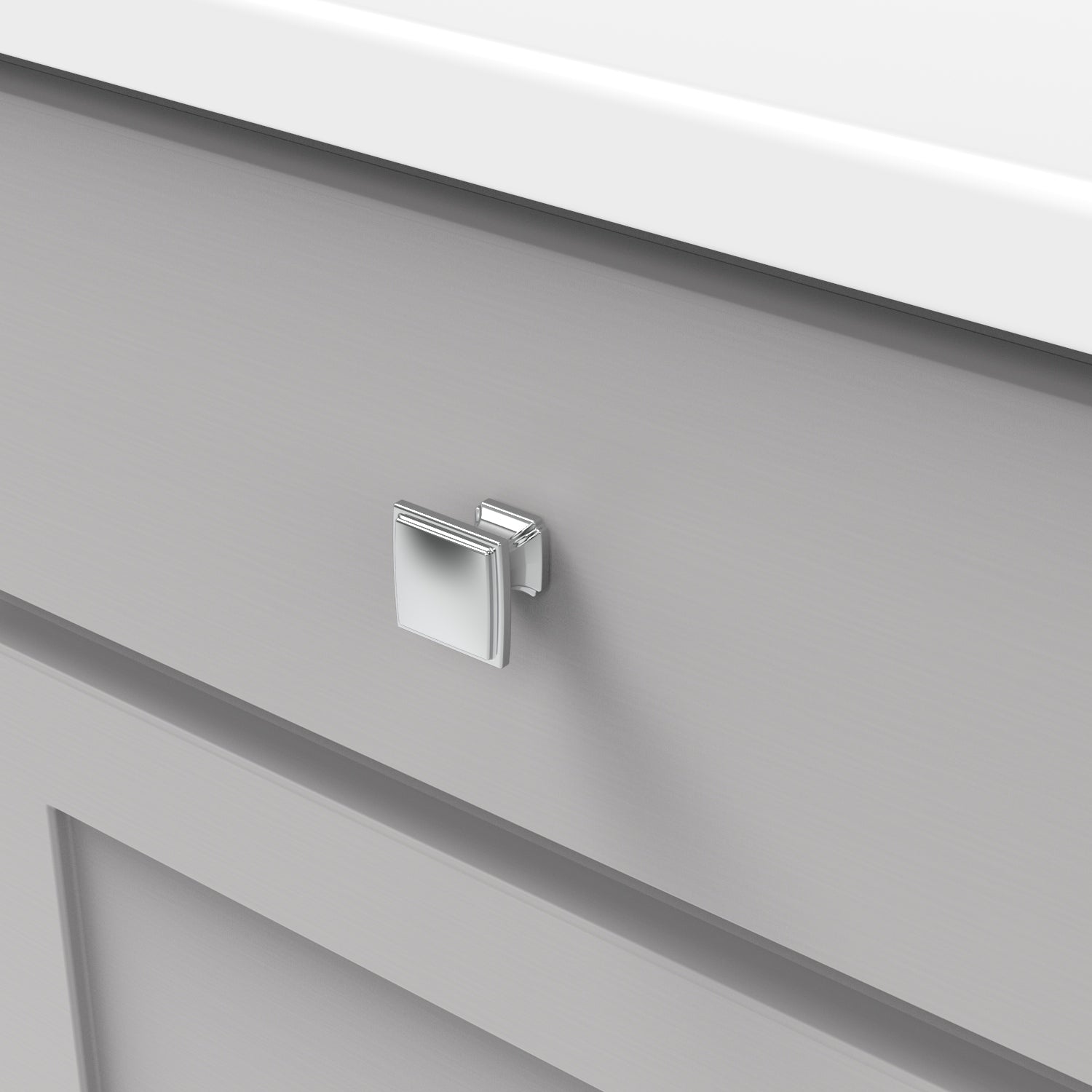 Hickory Hardware Bridges Knob 1-1/4 Inch Square Hickory Hardware