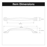 Hickory Hardware Refined Rustic Appliance Pull 18 Inch Center to Center Hickory Hardware