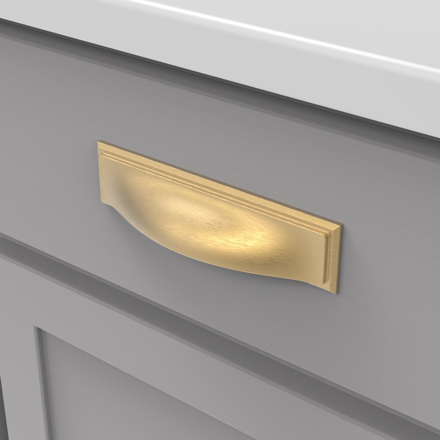 Hickory Hardware Dover Cup Pull 3 Inch, 3-3/4 Inch (96mm) & 5-1/16 Inch (128mm) Center to Center Hickory Hardware
