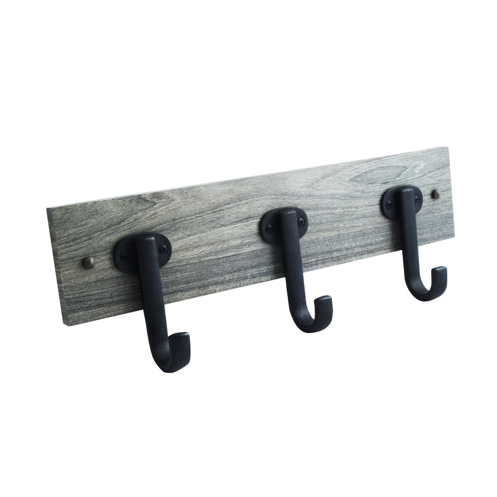 Hickory Hardware Euro-Contemporary 3 Single Prong Hook Rail 18 Inch Long Hickory Hardware