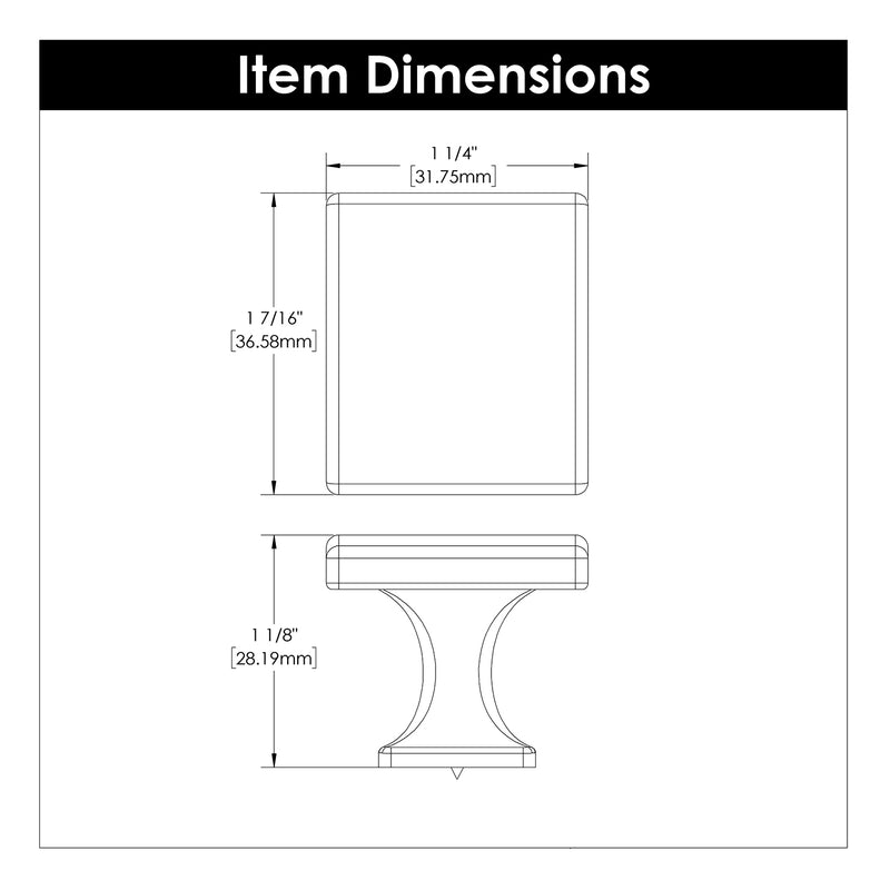 Hickory Hardware Forge Knob 1-7/16 Inch X 1-1/4 Inch Hickory Hardware