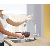 Grohe Single Handle Pull Down Kitchen Faucet Dual Spray 1.75 GPM with Touch Technology Grohe