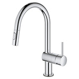 Grohe Single Handle Pull Down Kitchen Faucet Dual Spray 1.75 GPM with Touch Technology Grohe
