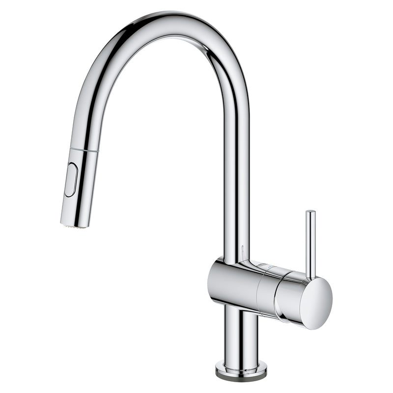 Grohe Single Handle Pull Down Kitchen Faucet Dual Spray 1.75 GPM with Touch Technology Grohe