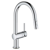 Grohe Single Handle Pull Down Kitchen Faucet Dual Spray 1.75 GPM with Touch Technology Grohe