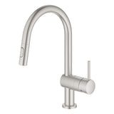 Grohe Single Handle Pull Down Kitchen Faucet Dual Spray 1.75 GPM with Touch Technology Grohe