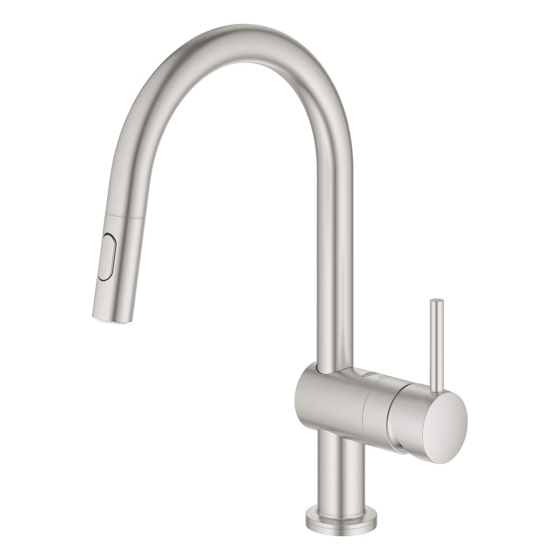 Grohe Single Handle Pull Down Kitchen Faucet Dual Spray 1.75 GPM with Touch Technology Grohe