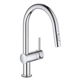 Grohe Single Handle Pull Down Kitchen Faucet Dual Spray 1.75 GPM with Touch Technology Grohe