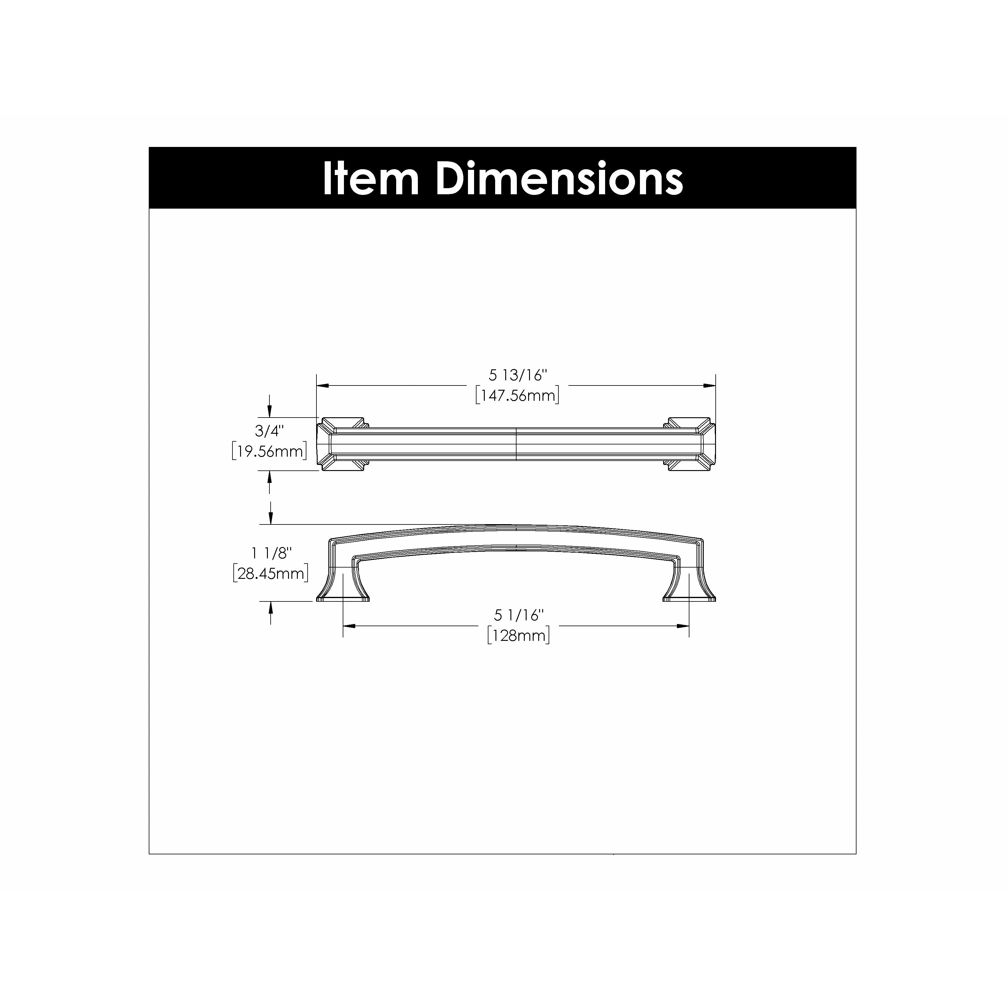 Hickory Hardware Bridges Pull 5-1/16 Inch (128mm) Center to Center Hickory Hardware