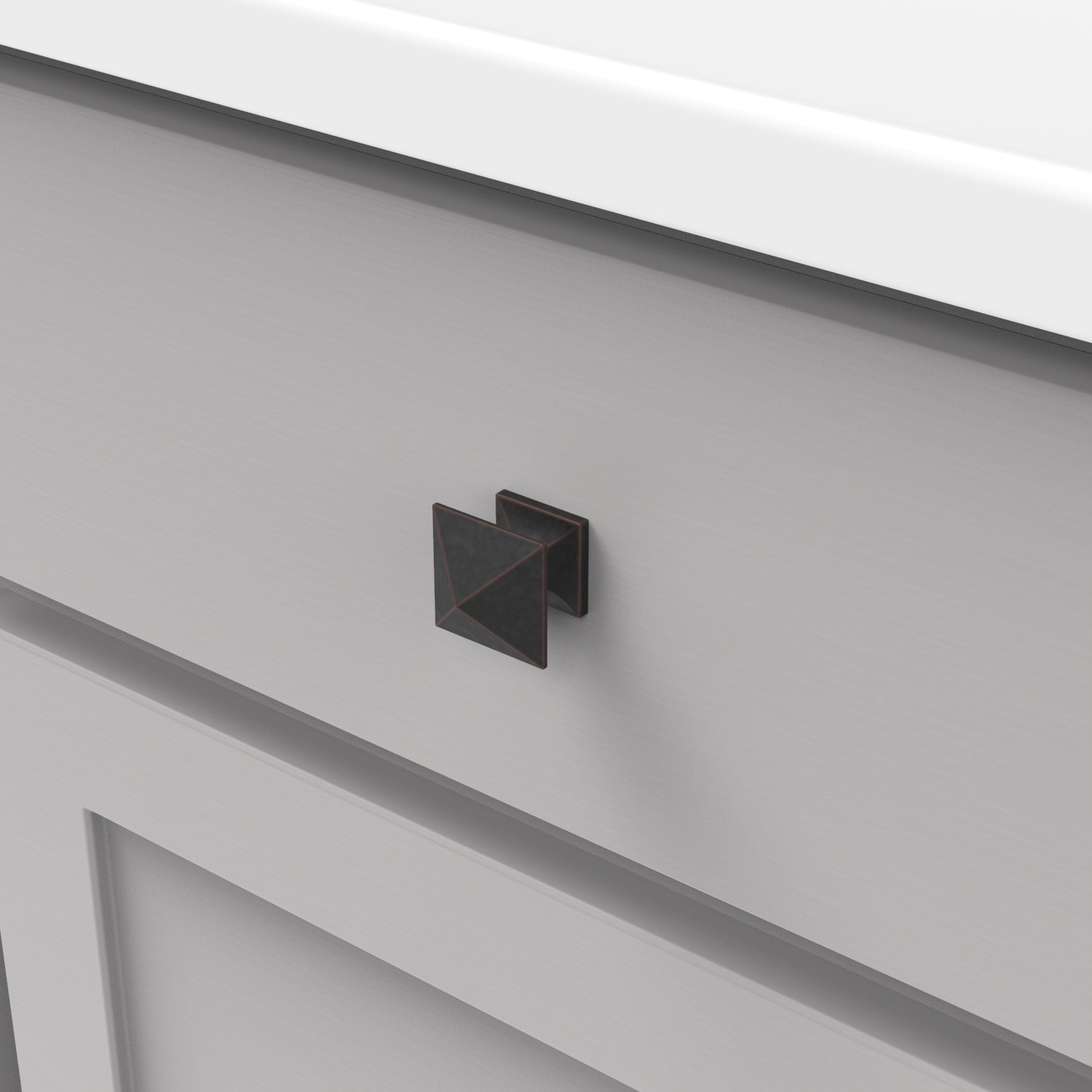 Hickory Hardware Studio Knob 1-1/4 Inch Square Hickory Hardware