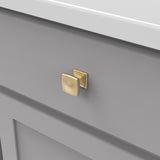 Hickory Hardware Dover Knob 1-1/4 Inch Square Hickory Hardware