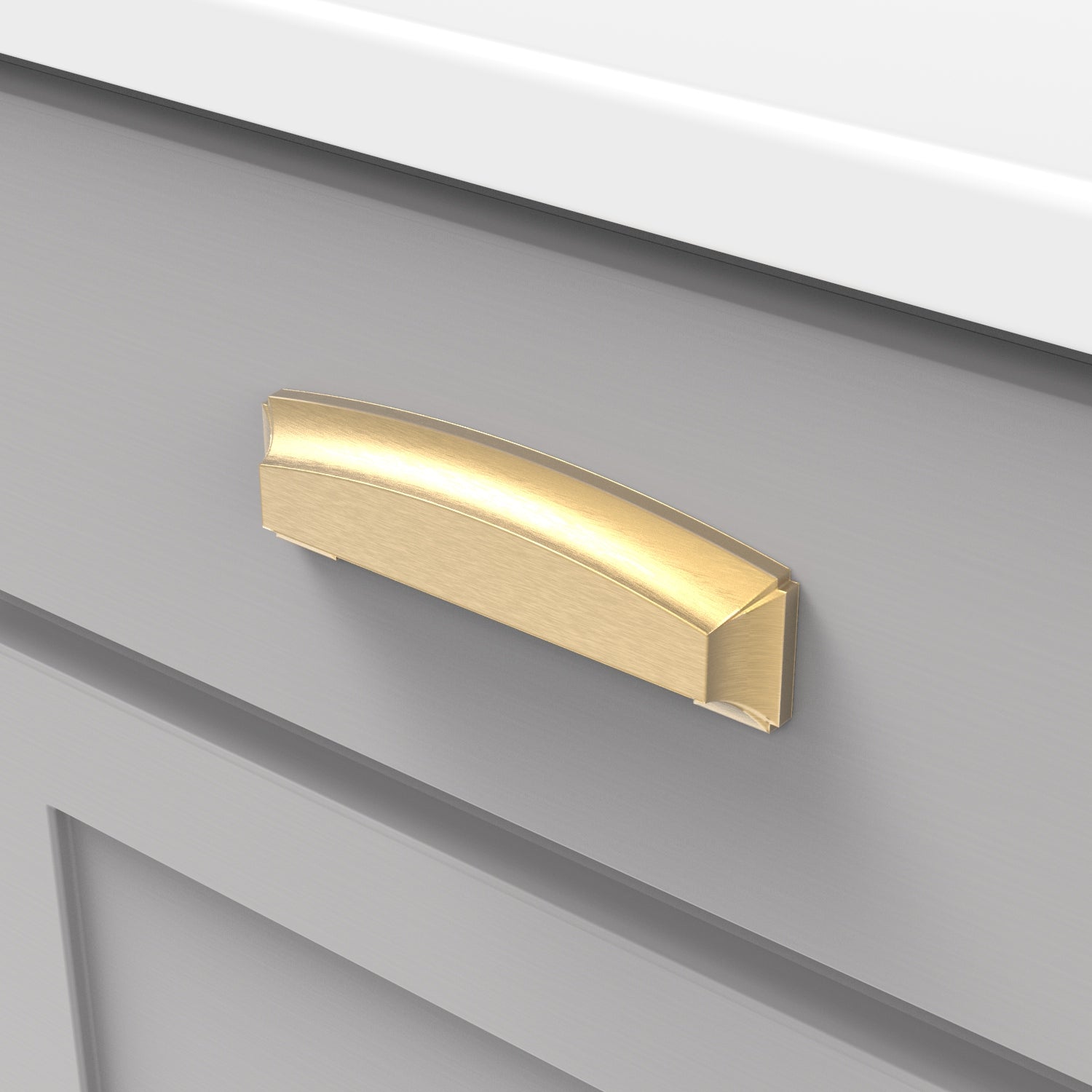 Hickory Hardware Bridges Cup Pull 3 Inch, 3-3/4 Inch (96mm) & 5-1/16 Inch (128mm) Center to Center Hickory Hardware