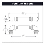 Hickory Hardware Pipeline Pull 3-3/4 Inch (96mm) Center to Center Hickory Hardware