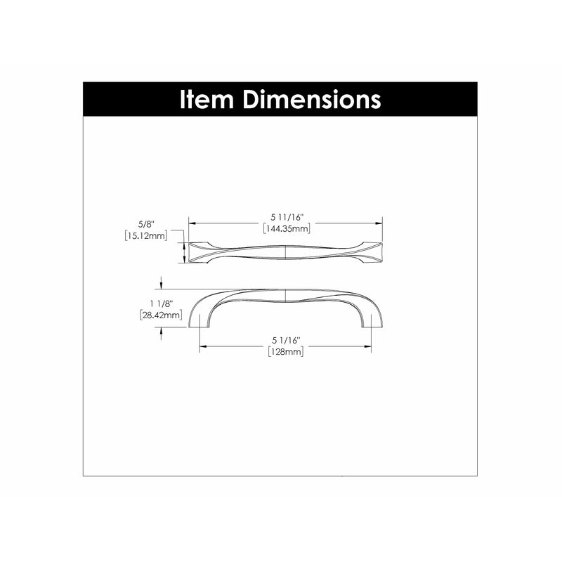 Hickory Hardware Twist Pull 5-1/16 Inch (128mm) Center to Center Hickory Hardware