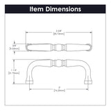 Hickory Hardware Williamsburg Pull 3 Inch Center to Center Hickory Hardware