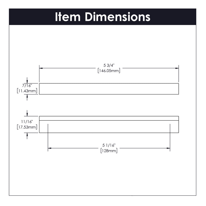 Hickory Hardware Streamline Pull 5-1/16 Inch (128mm) Center to Center Hickory Hardware