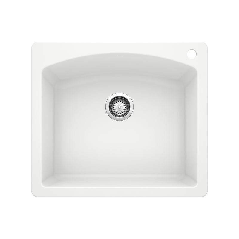 Blanco Diamond Single Bowl Dual Mount Kitchen Sink Blanco